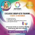 Exclusive Keto Training program:  10 November 2025